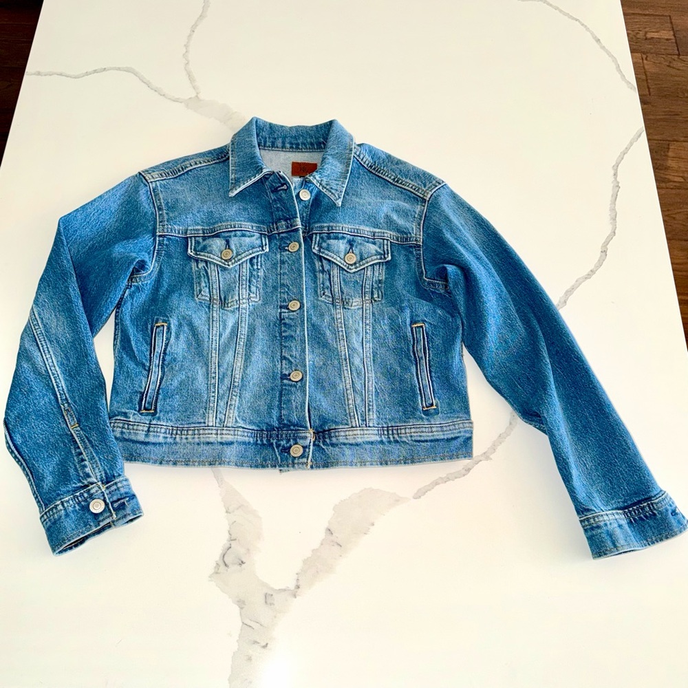 Ralph Lauren Cropped Classic Blue Denim Jacket
